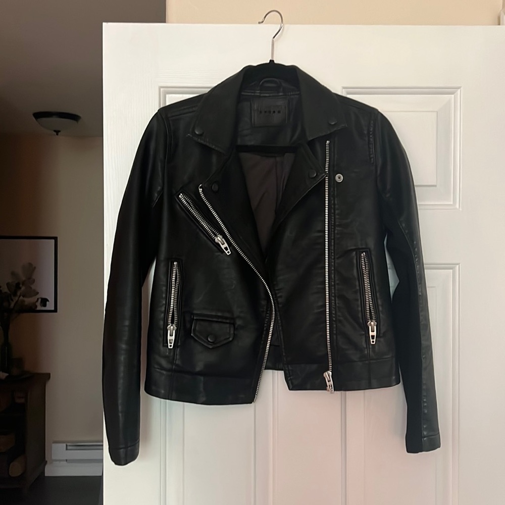Black leather jacket